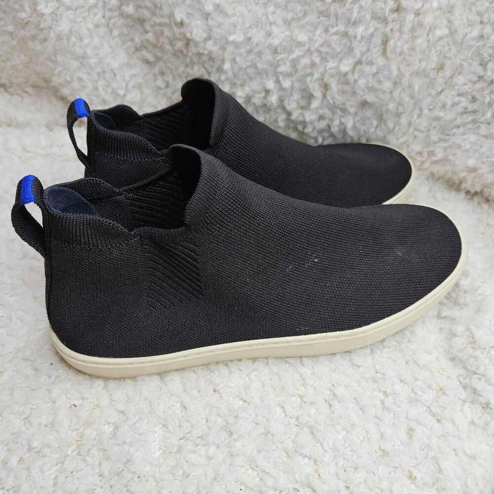 Rothys The Chelsea Hi Top Slip-on Woven Black Sneakers Womens sz 10.5